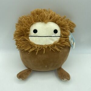 NEW Squishmallow 8" Benny Bigfoot Soft Brown Sparkle Hair Yeti Plush BNWT